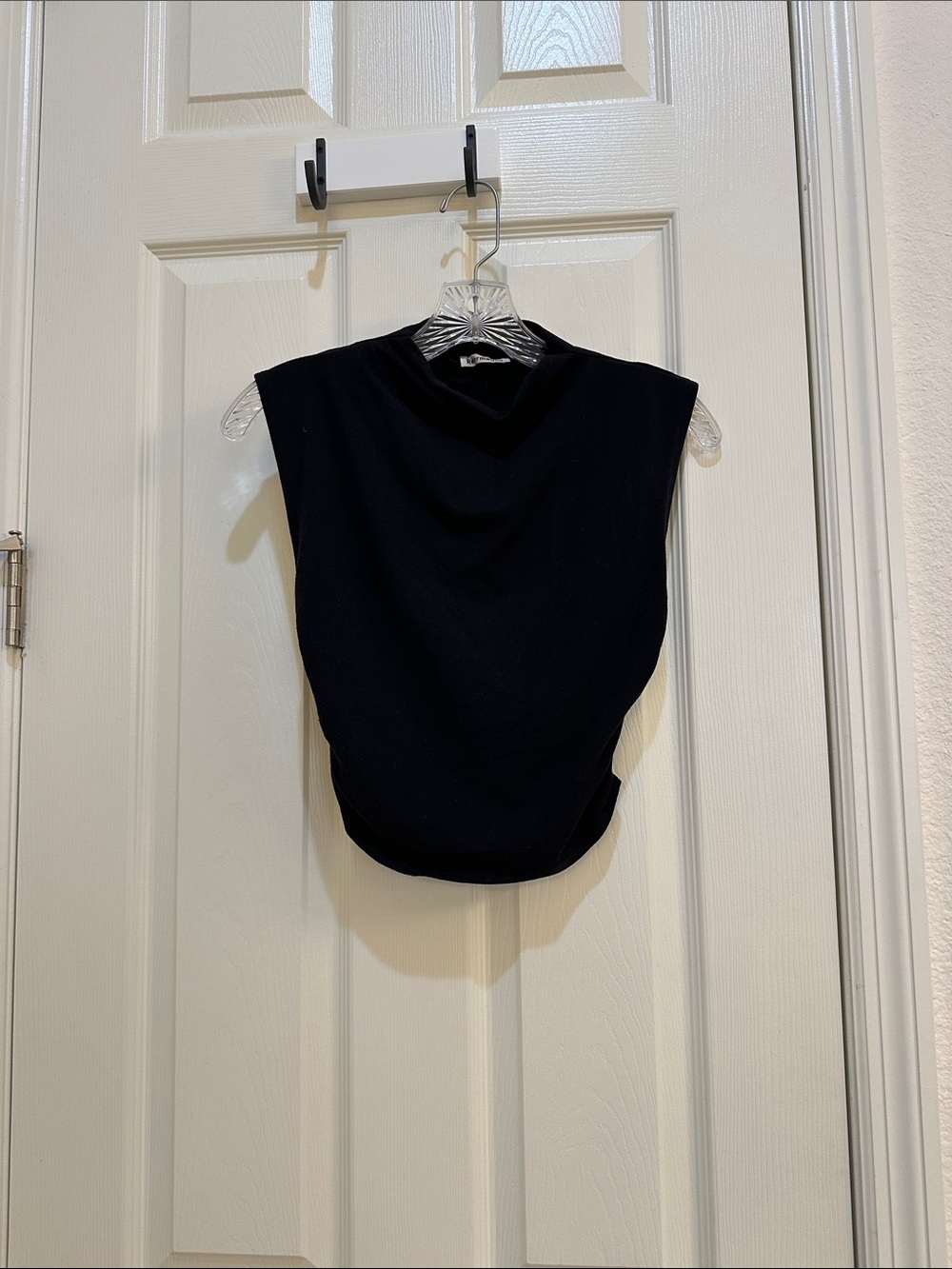 Reformation Black Sleeveless Mock-Neck Tank